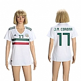 Women Mexico 17 J.M. CORONA Away 2018 FIFA World Cup Soccer Jersey,baseball caps,new era cap wholesale,wholesale hats